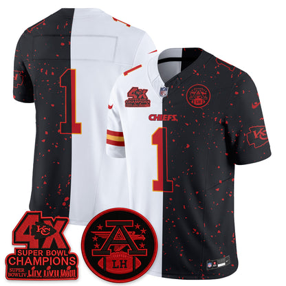 Kansas City Chiefs Split Edition Vapor Jersey - Stitched