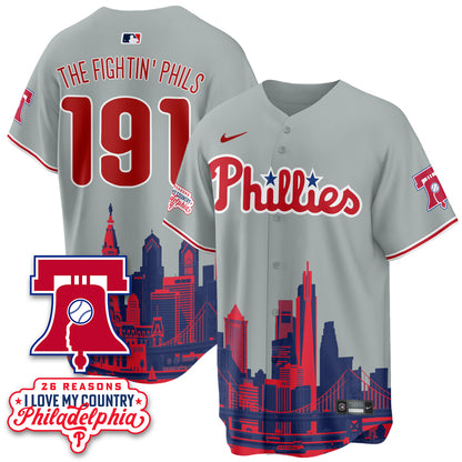 Philadelphia Phillies "26 Reasons I Love My Country" Edition Vapor Jersey - Stitched