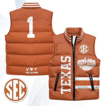 TEX "Forty Acres" Puffer Vest - Printed