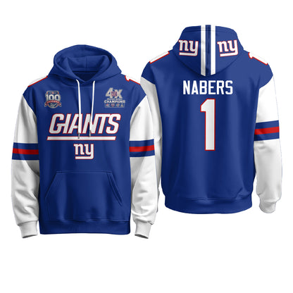 New York Giants 4X Champs S.Bowl Hoodie - Stitched