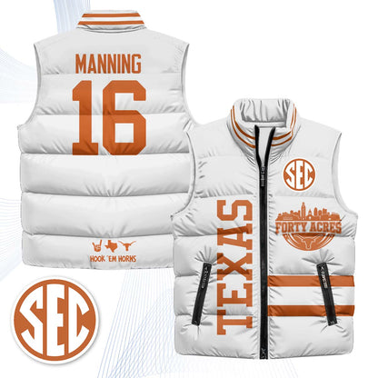 TEX "Forty Acres" Puffer Vest - Printed