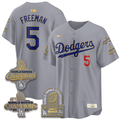 LAD Gold Collection Stadium Vapor Limited Jersey - Back to Back 9x Champs - All Stitched