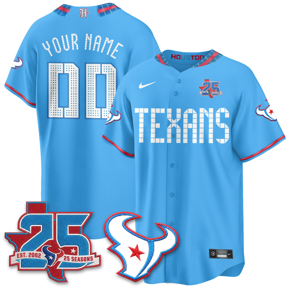 HOU 2026 Rivalries Baseball Vapor Custom Jersey - Stitched