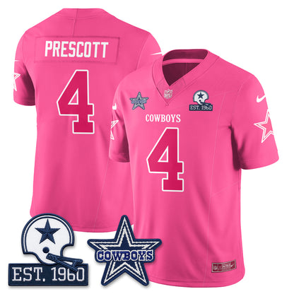 DAL Breast Cancer Awareness Edition Vapor Jersey - Stitched
