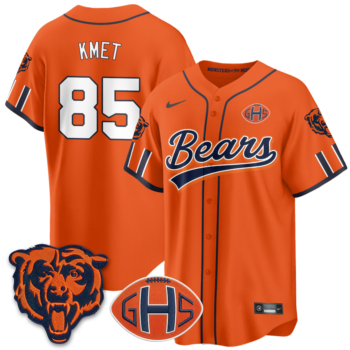Chicago Bears 2026 Rivalries Baseball Vapor Jersey - Stitched