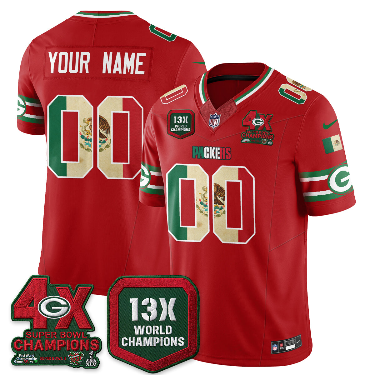 GB Mexico Edition Vapor Custom Jersey - Stitched