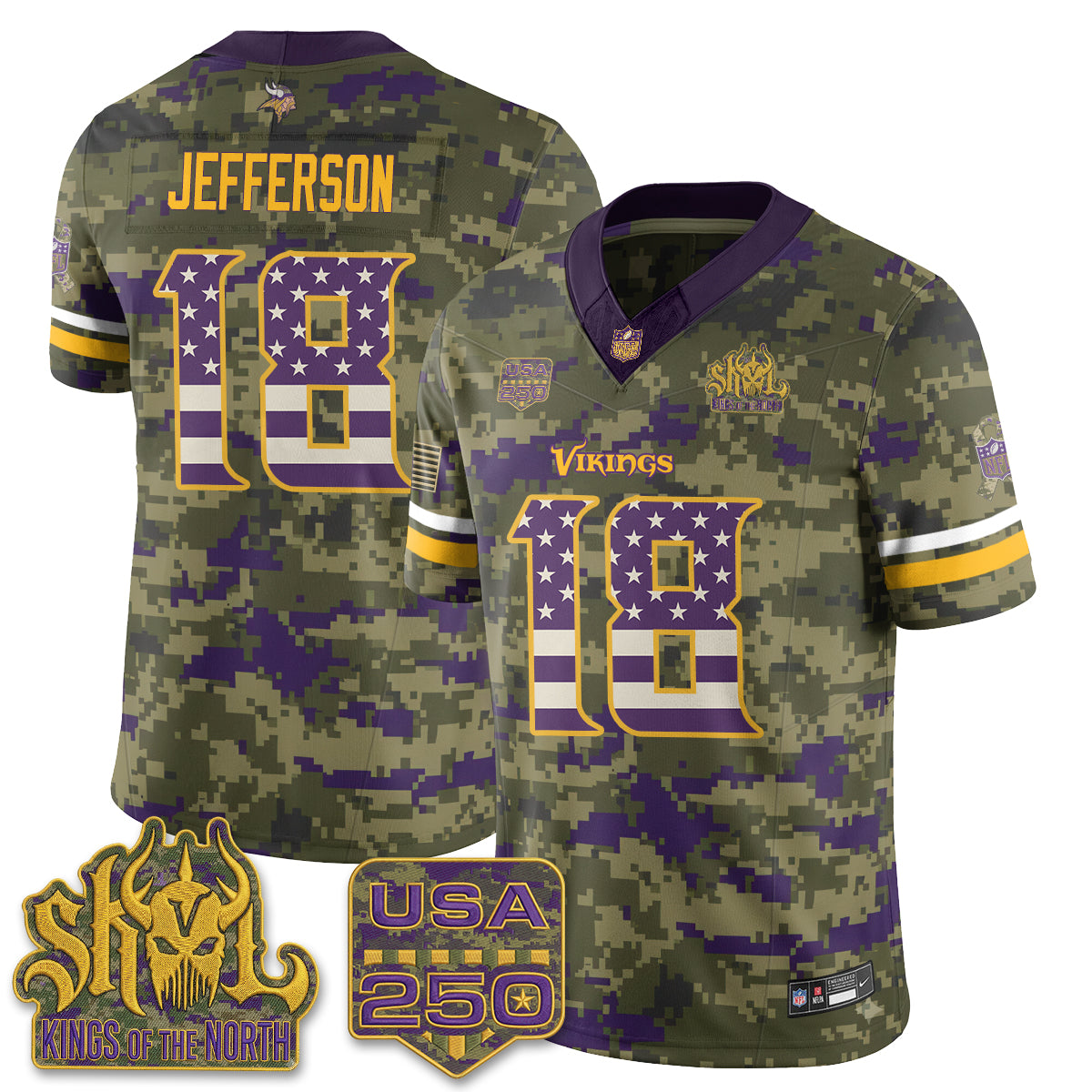 MIN 2026 Salute to Service Edition Vapor Jersey - Stitched