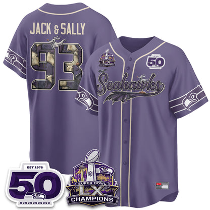Seattle Seahawks 2026 Nightmare Edition Vapor Baseball Jersey - Stitched