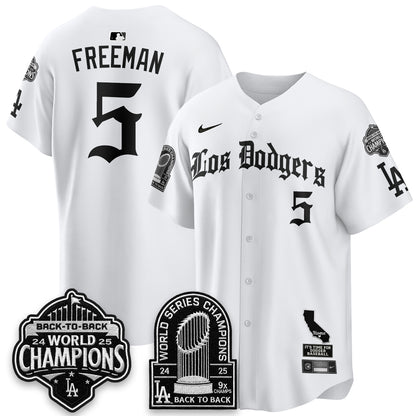 LAD World Series Champions Vapor Premier Limited Gothic Edition Jersey - All Stitched