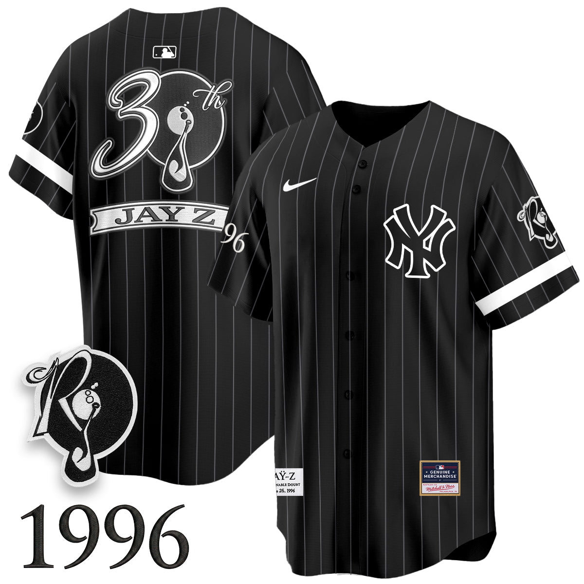 New York Yankees x Jay Z Edition Vapor Jersey V2- Stitched