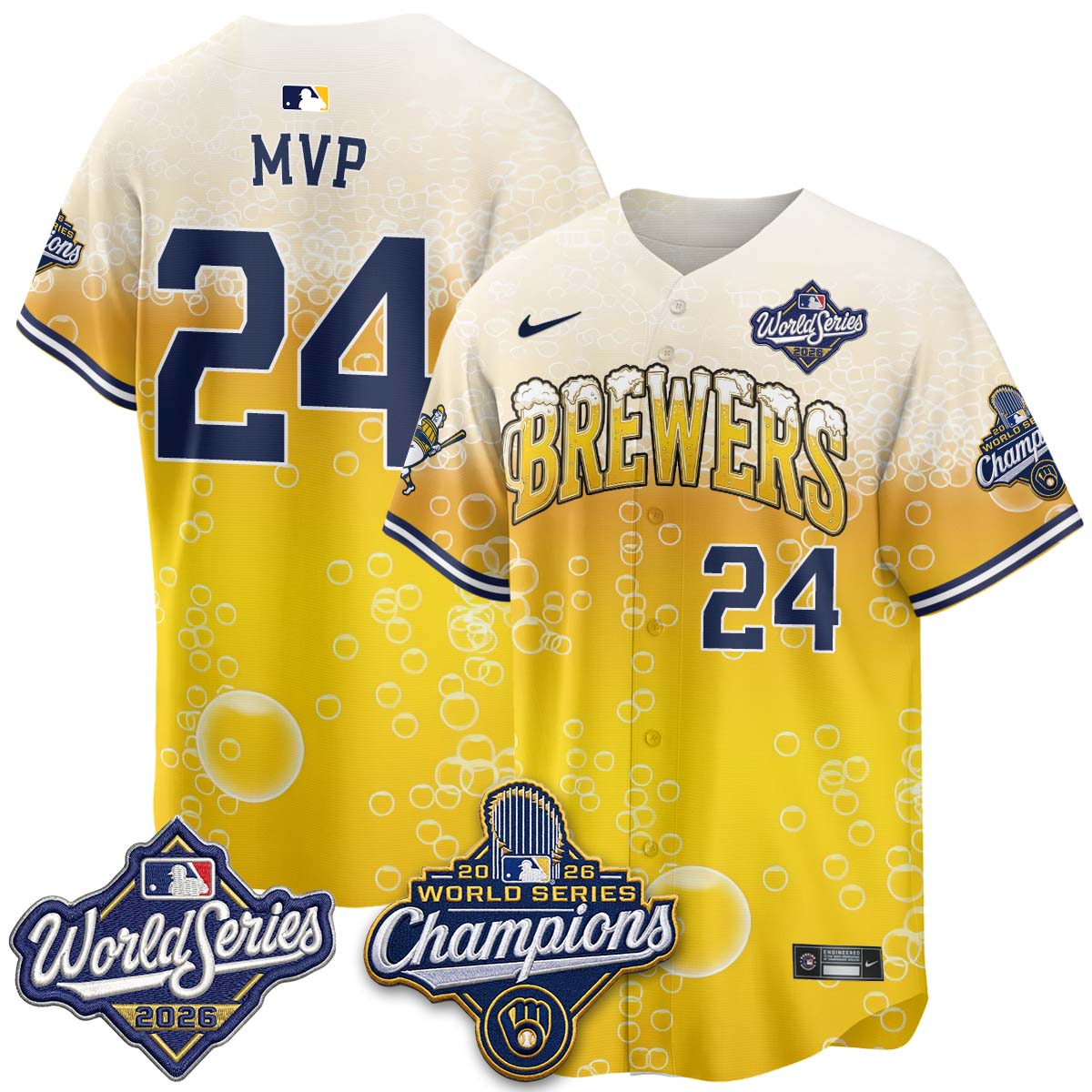 MIL "Pitcher & Pint" 2026 WS Champions Vapor Jersey - Stitched