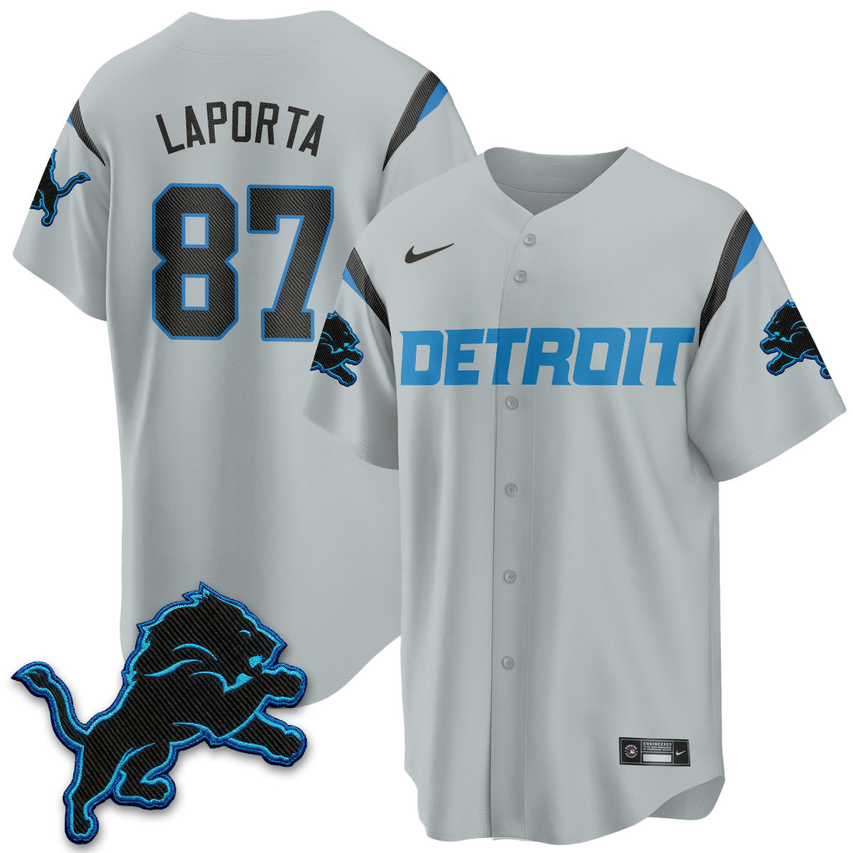 Detroit Lions 2026 Rivalries Baseball Vapor Jersey - Stitched