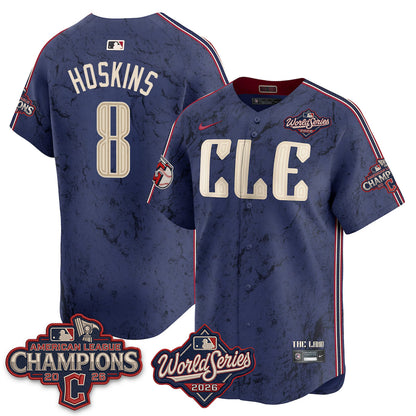 CLE 2026 AL Champions Vapor Jersey - Stitched