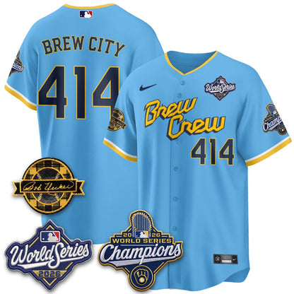 MIL 2026 WS Champions - Bob Uecker Patch Vapor Jersey - Stitched