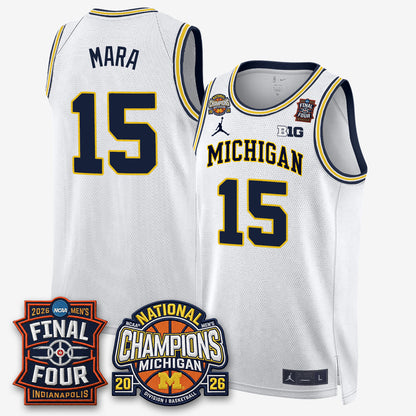 MICH Men's Basketball National Champions Big Text Limited Vapor Jersey - All Stitched