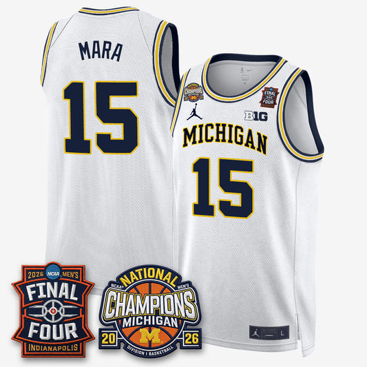 MICH Men's Basketball National Champions Big Text Limited Vapor Jersey - All Stitched