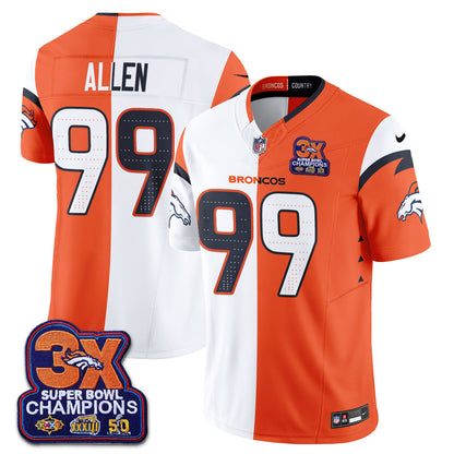 Denver Broncos Split Edition Vapor Jersey - Stitched