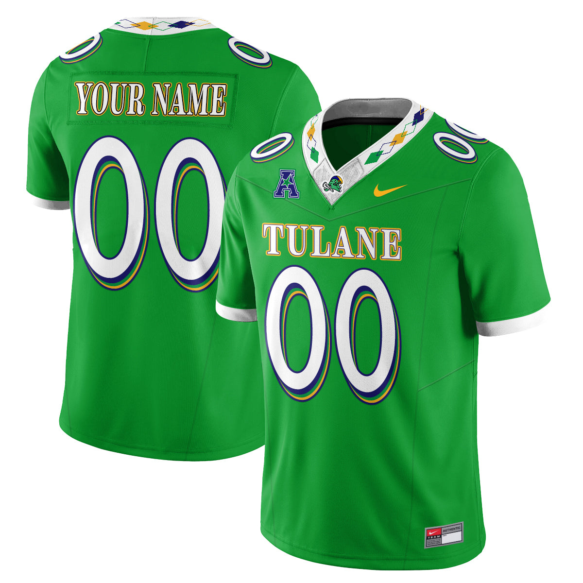 Tulane Green Wave 2026 City Football Vapor Custom Jersey - Stitched