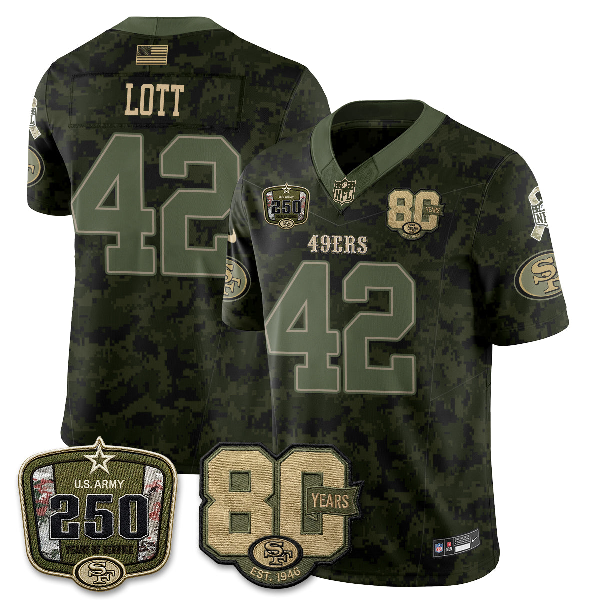 San Francisco 49ers 2026 Salute to Service Edition Vapor Jersey V2- Stitched