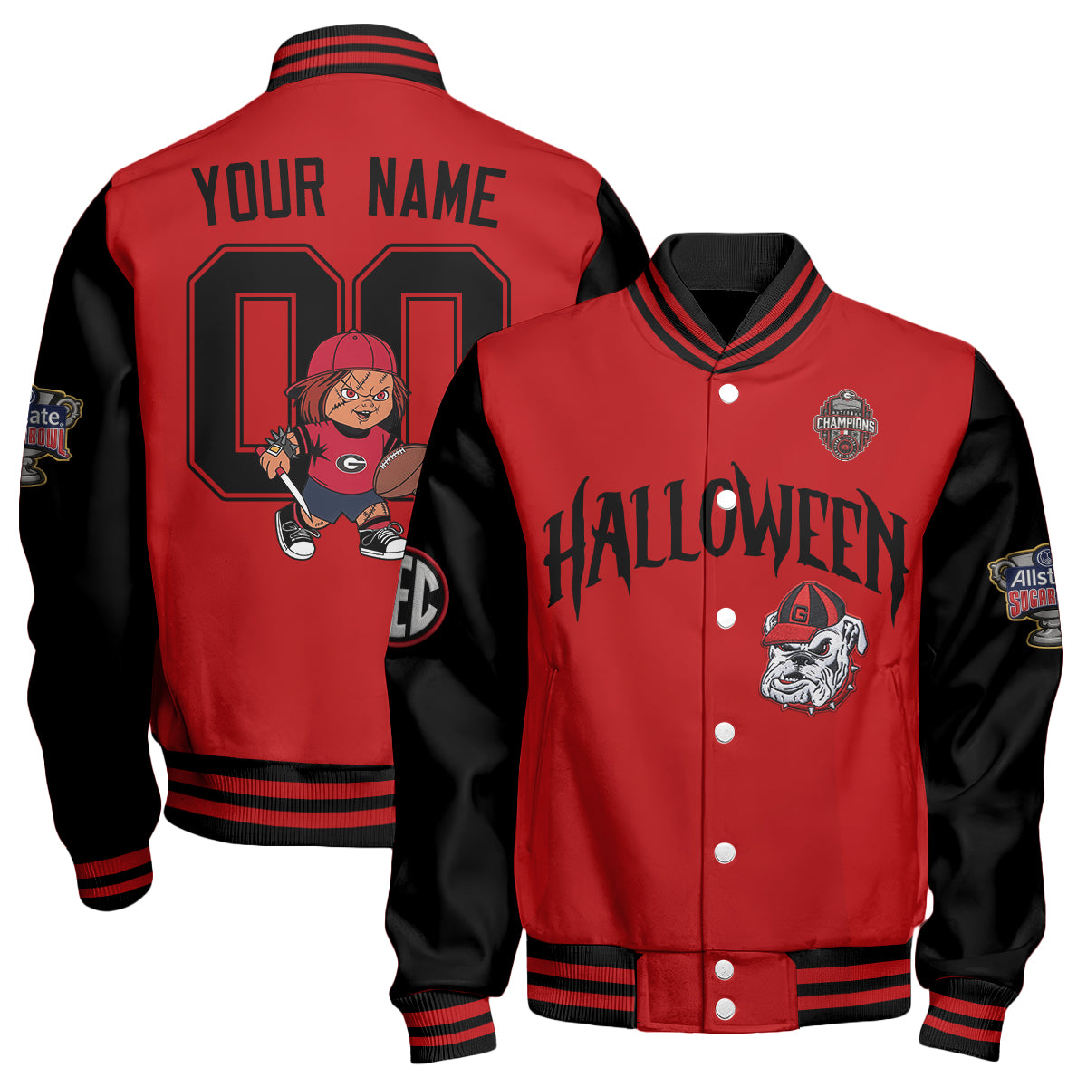 GB x Killer Doll Horror Movie Halloween 2026 Edition Custom Baseball Jacket - Printed