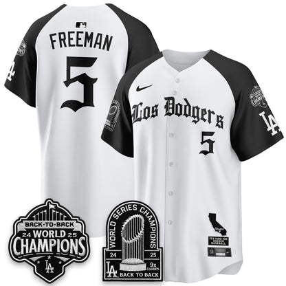 LAD World Series Champions Vapor Premier Limited Gothic Edition Jersey - All Stitched