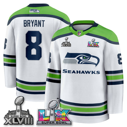 SEA 2X S.Bowl Champions Patch Hockey Jersey - Stitched