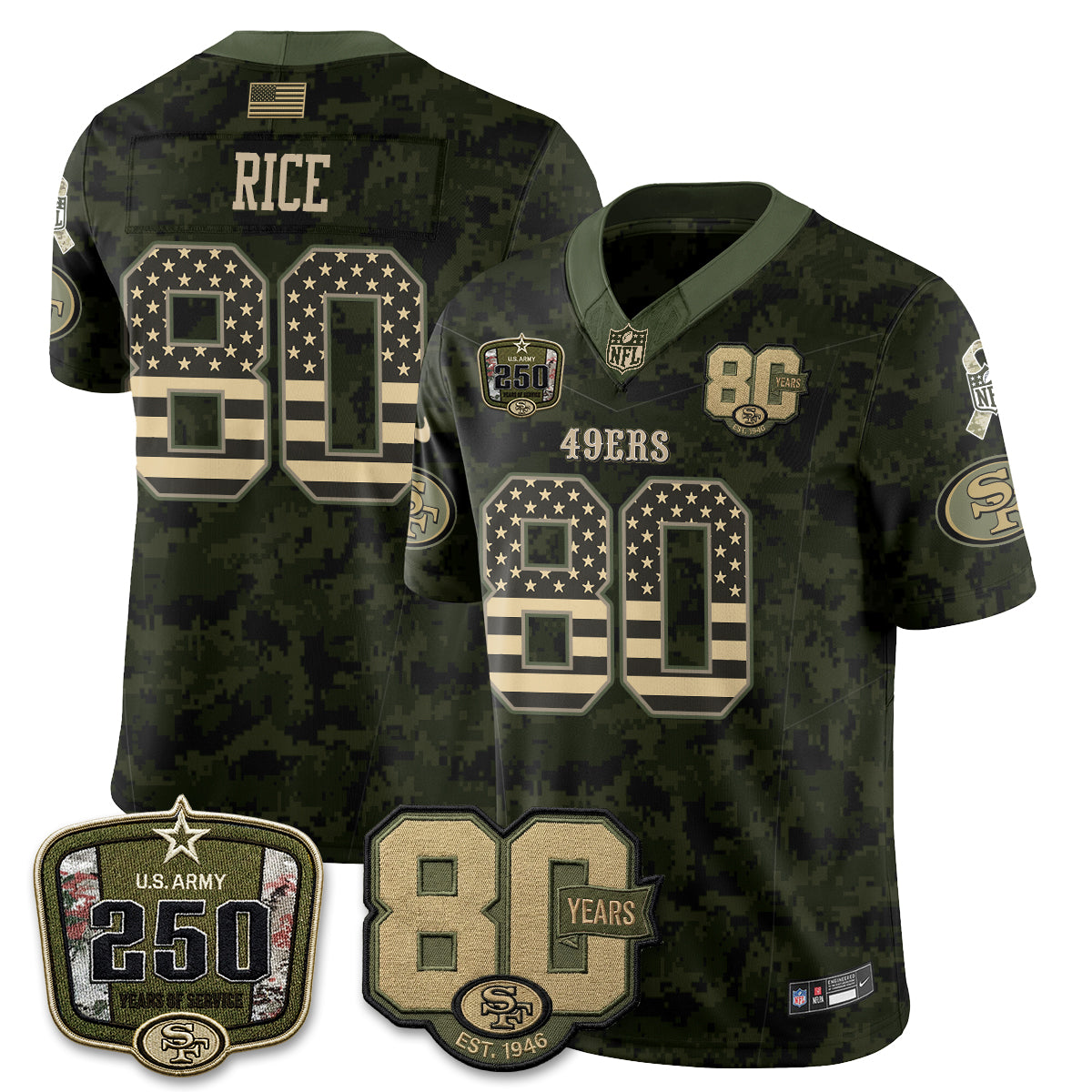 San Francisco 49ers 2026 Salute to Service Edition Vapor Jersey V2- Stitched