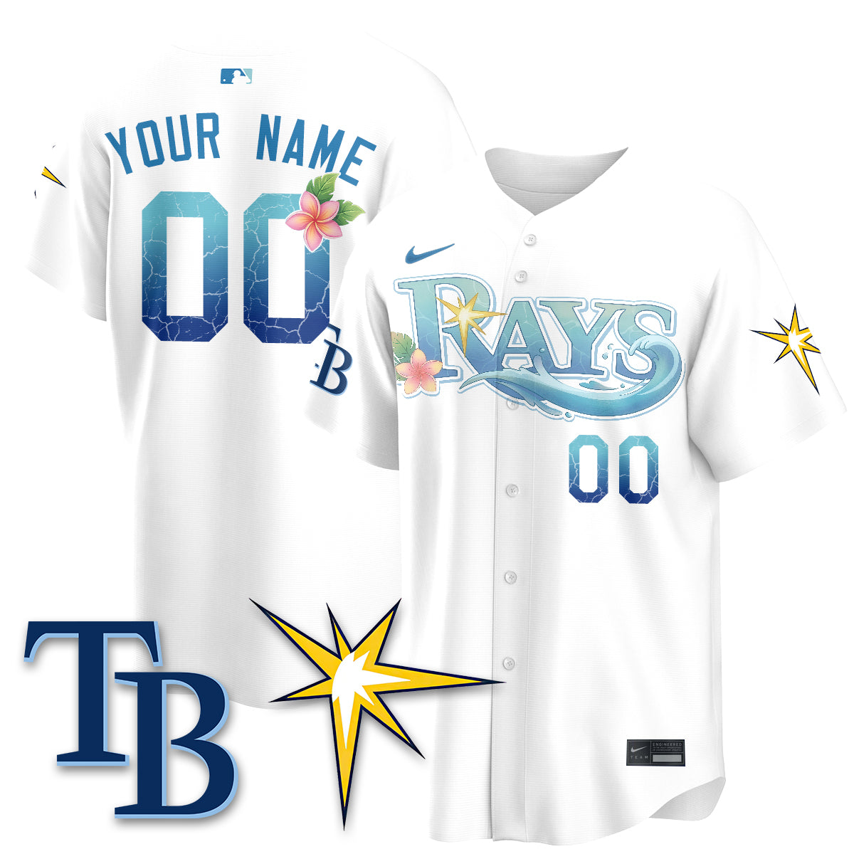 Tampa Bay Rays Aloha Spirit Vapor Limited Custom Jersey - Stitched