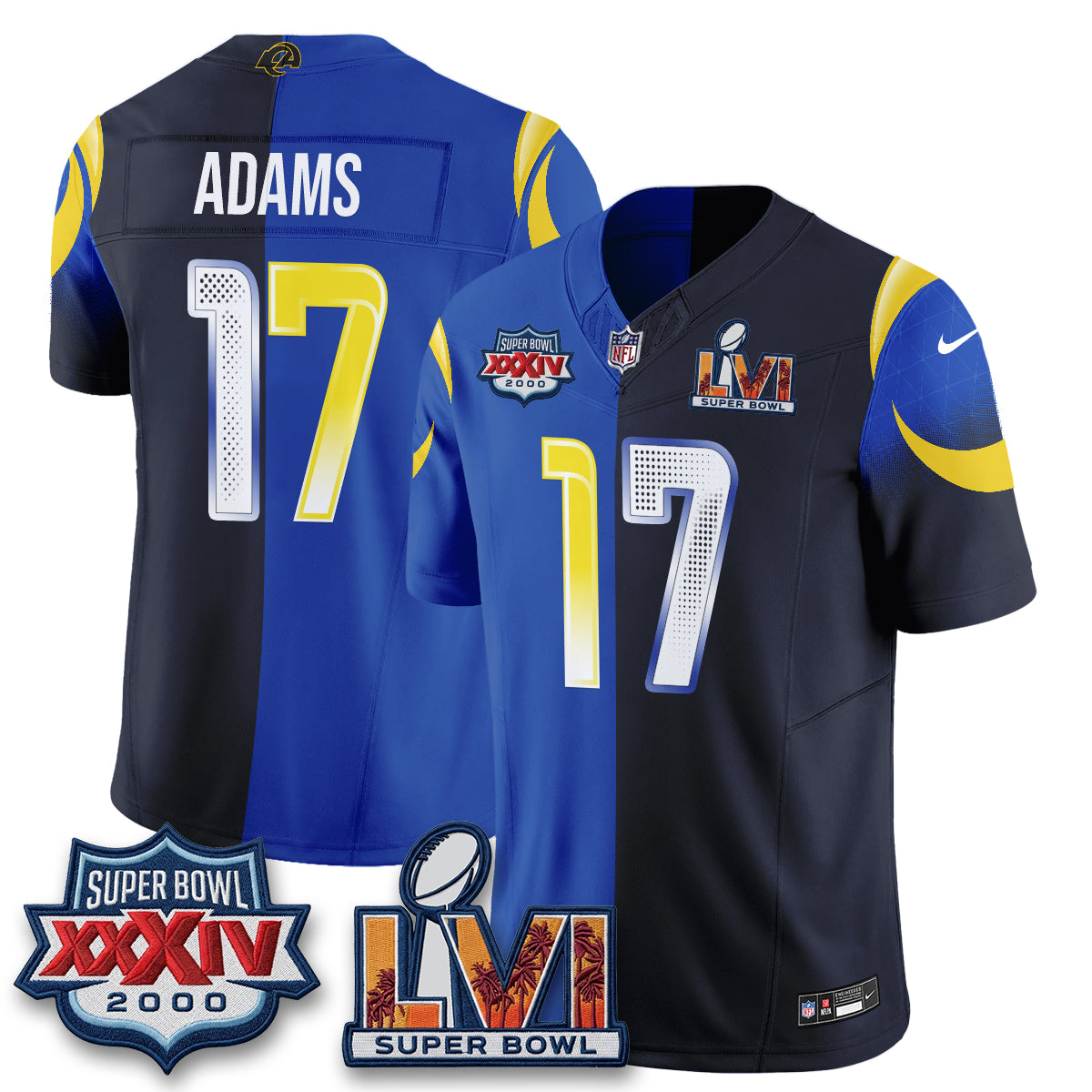 Los Angeles Rams Rivalries Split Vapor Jersey - Stitched