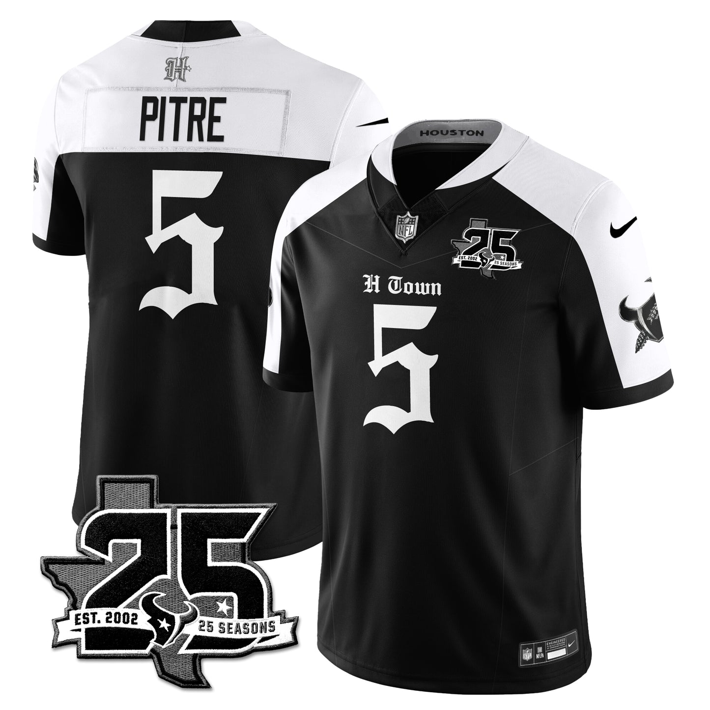 HOU 25th Seasons in 2026 Gothic Vapor Gold Edition Limited Jersey - All Stitched