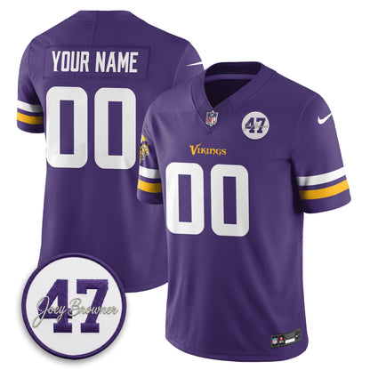 MIN Joey Browner Thank You For Memories - 1960 – 2026 Football Vapor Limited Custom Jersey - All Stitched