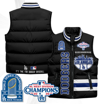 LAD "Bleed Blue" Puffer Vest - Printed