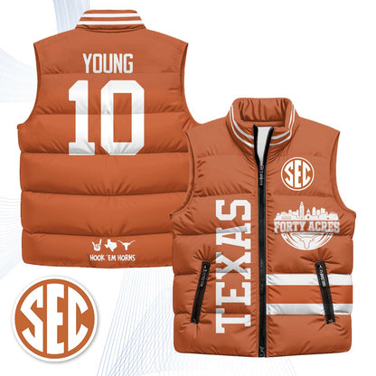 TEX "Forty Acres" Puffer Vest - Printed