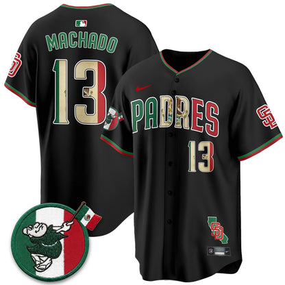 San Diego Padres Mexico Style Vapor Jersey - Stitched