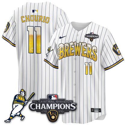 Milwaukee Brewers 2026 NL Division Champs Vapor Jersey V2- Stitched