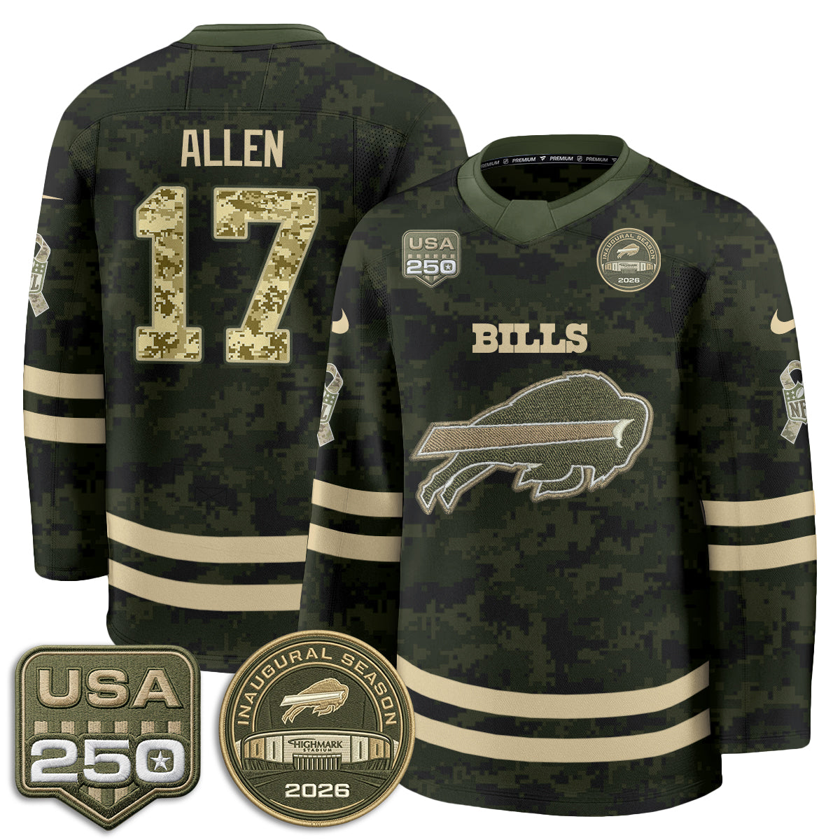 BUF 2026 Salute To Service Edition Hockey Jersey - Printed