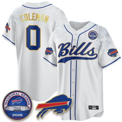 Buffalo Bills 2026 Gold Trim Baseball Edition Vapor Jersey - Stitched