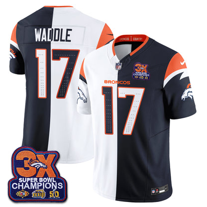 Denver Broncos Split Edition Vapor Jersey - Stitched