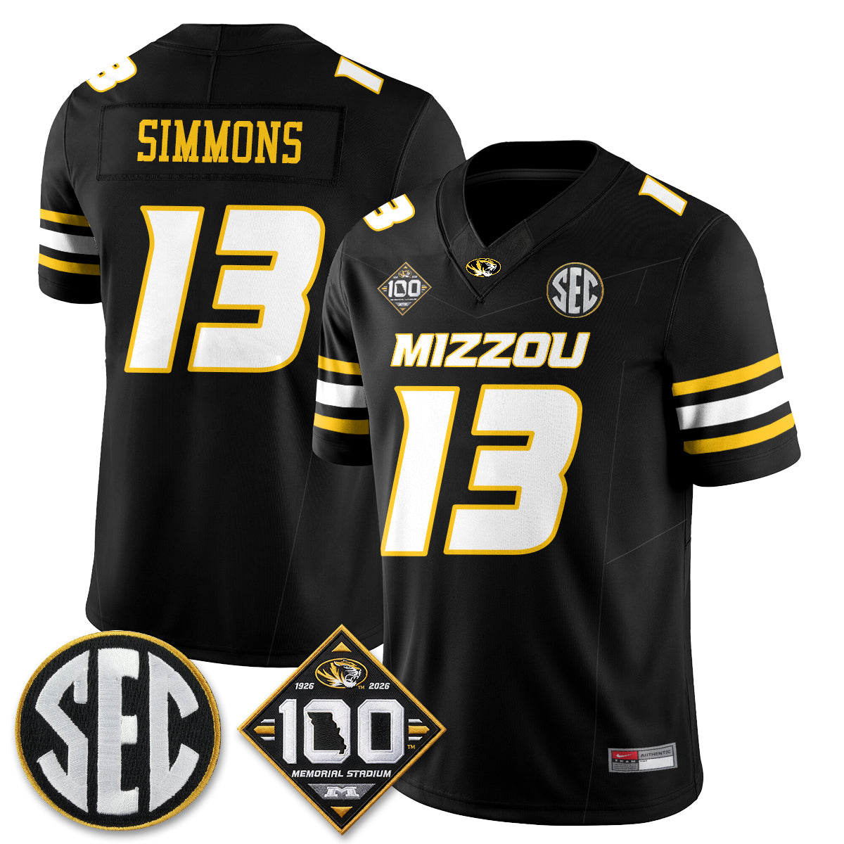 MIZZ 100th Anniversary of Memorial Stadium Vapor Jersey - Stitched