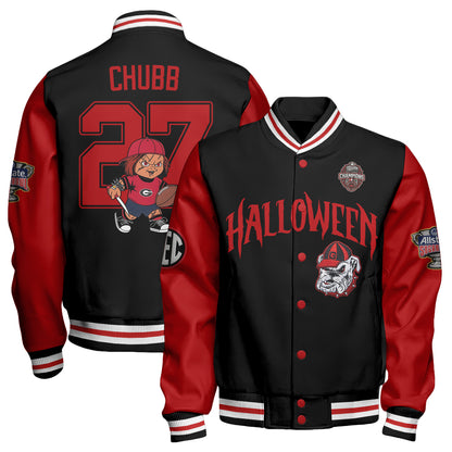 GB x Killer Doll Horror Movie Halloween 2026 Edition Baseball Jacket - Printed