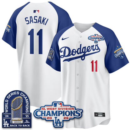LAD 2026 NL West Champs Vapor Jersey- Stitched