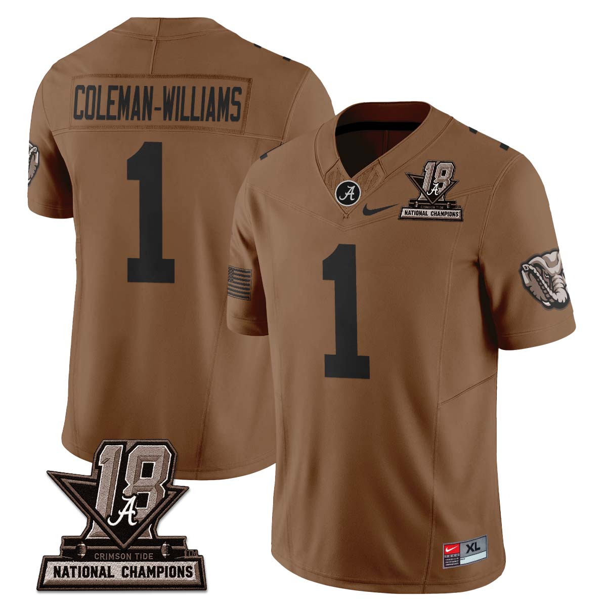 Alabama Crimson Tide 2026 Military Appreciation Vapor Jersey - Stitched
