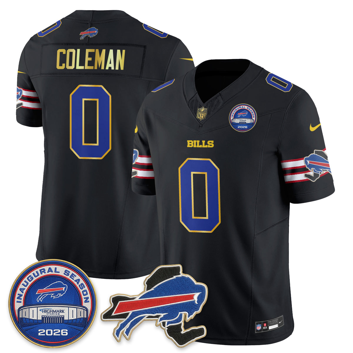 BUF 2026 Gold Trim Edition Vapor Jersey - Stitched