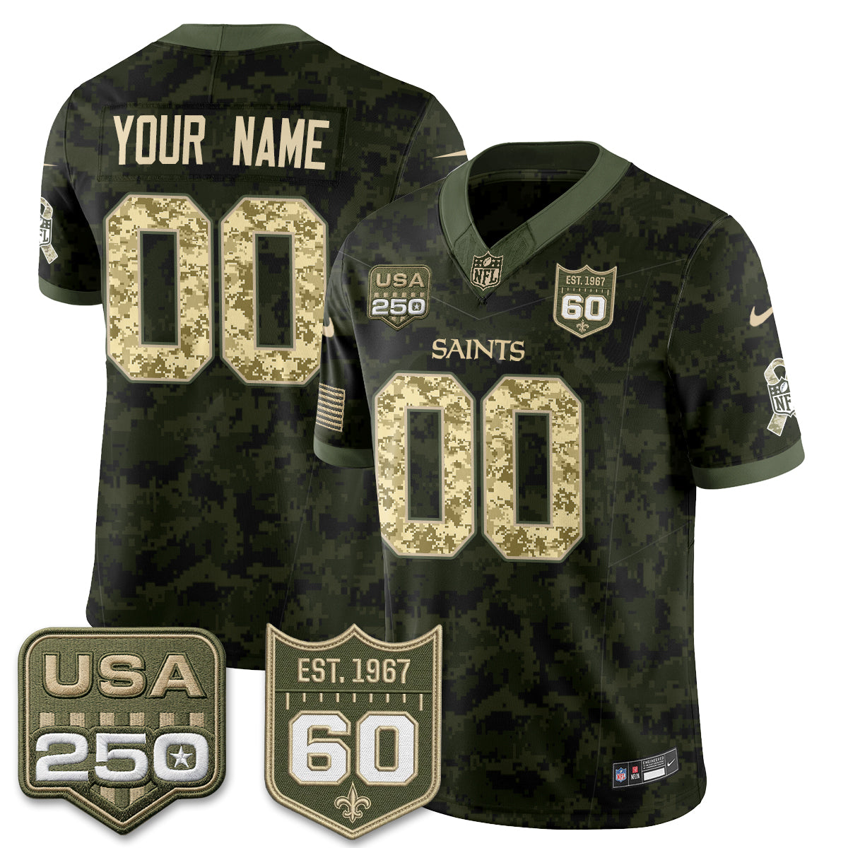 NO 2026 Salute to Service Vapor Custom Jersey - Stitched