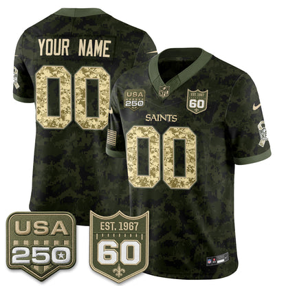 NO 2026 Salute to Service Vapor Custom Jersey - Stitched