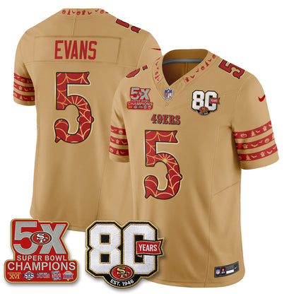 San Francisco 49ers Spooky Edition Vapor Jersey - Stitched