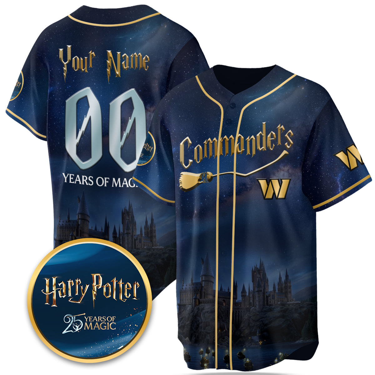 Football Team x HP 25 Years of Magic Limited Custom Edition Jersey - Printed