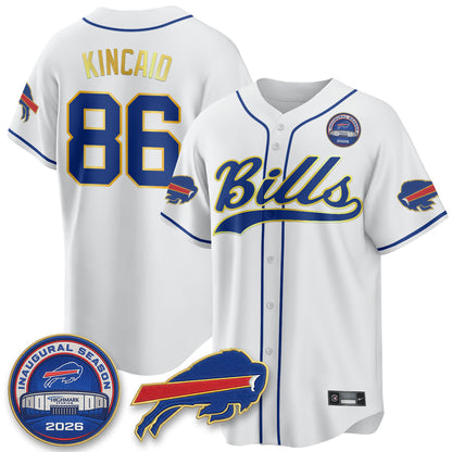 Buffalo Bills 2026 Gold Trim Baseball Edition Vapor Jersey - Stitched