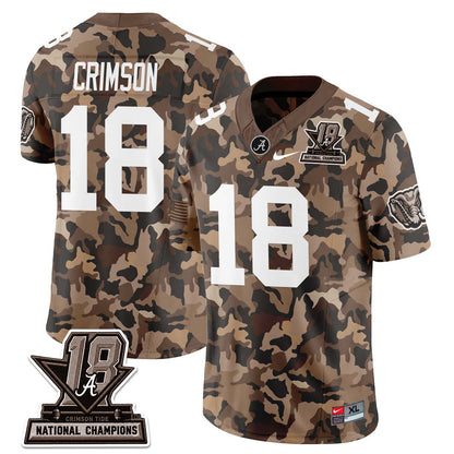 Alabama Crimson Tide 2026 Military Appreciation Vapor Jersey - Stitched