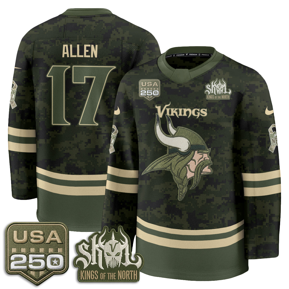 MIN 2026 Salute To Service Edition Hockey Jersey - Printed